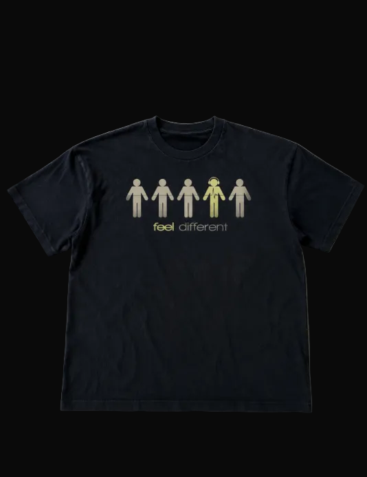 FEEL DIFFERENT BLACK TEE